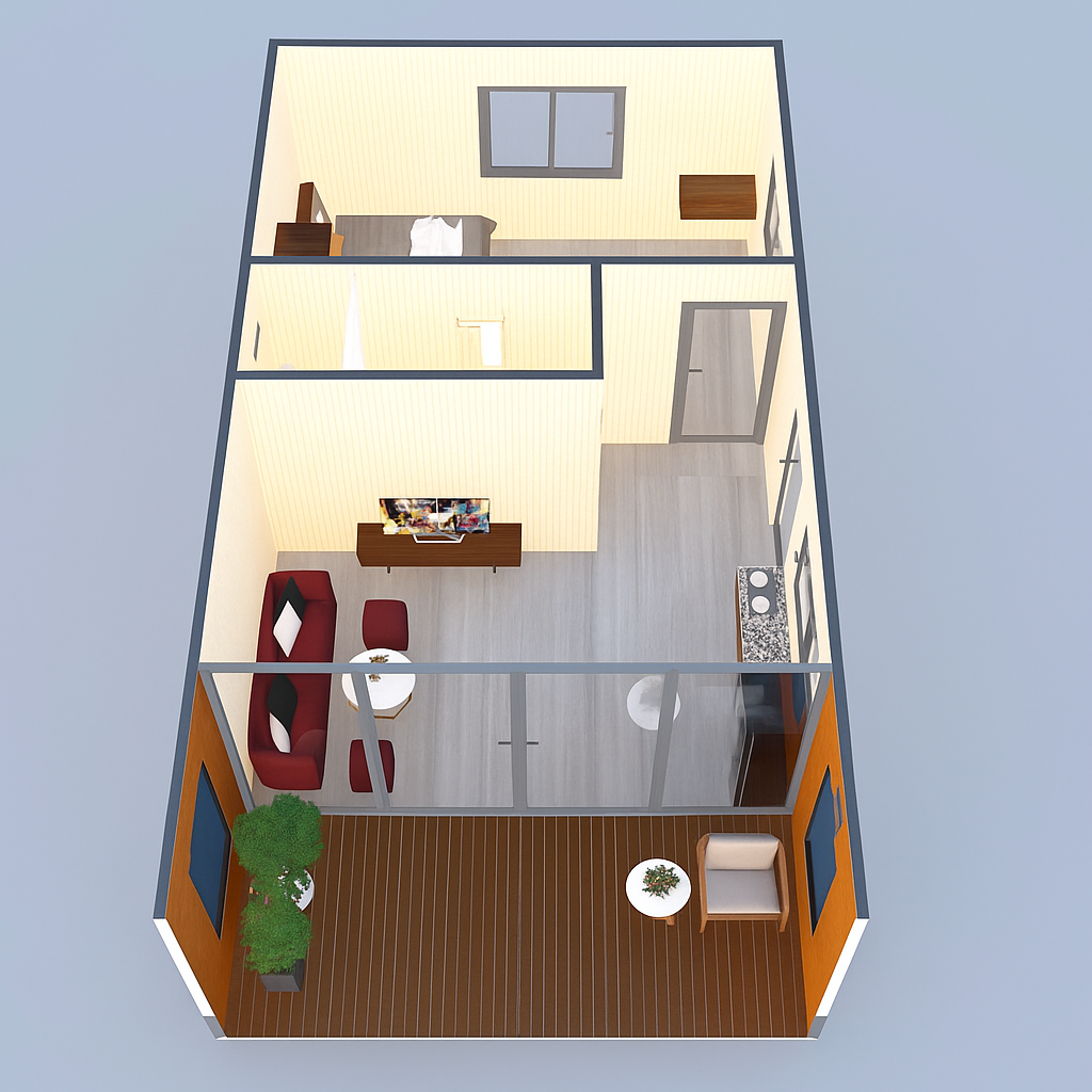 Nhà Gỗ Nhựa 6mx8m